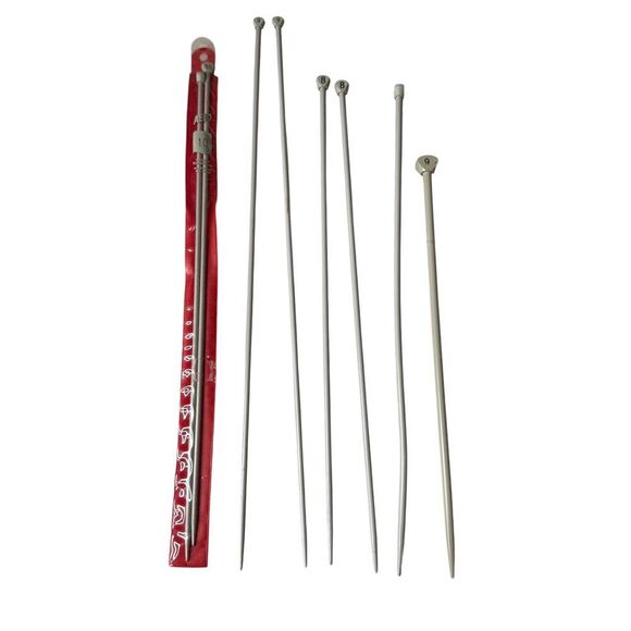 VTG BERNAT PLASTIC & Aluminum KNITTING NEEDLES 3 PAIRS AERO Made‎ in England - Picture 1 of 5